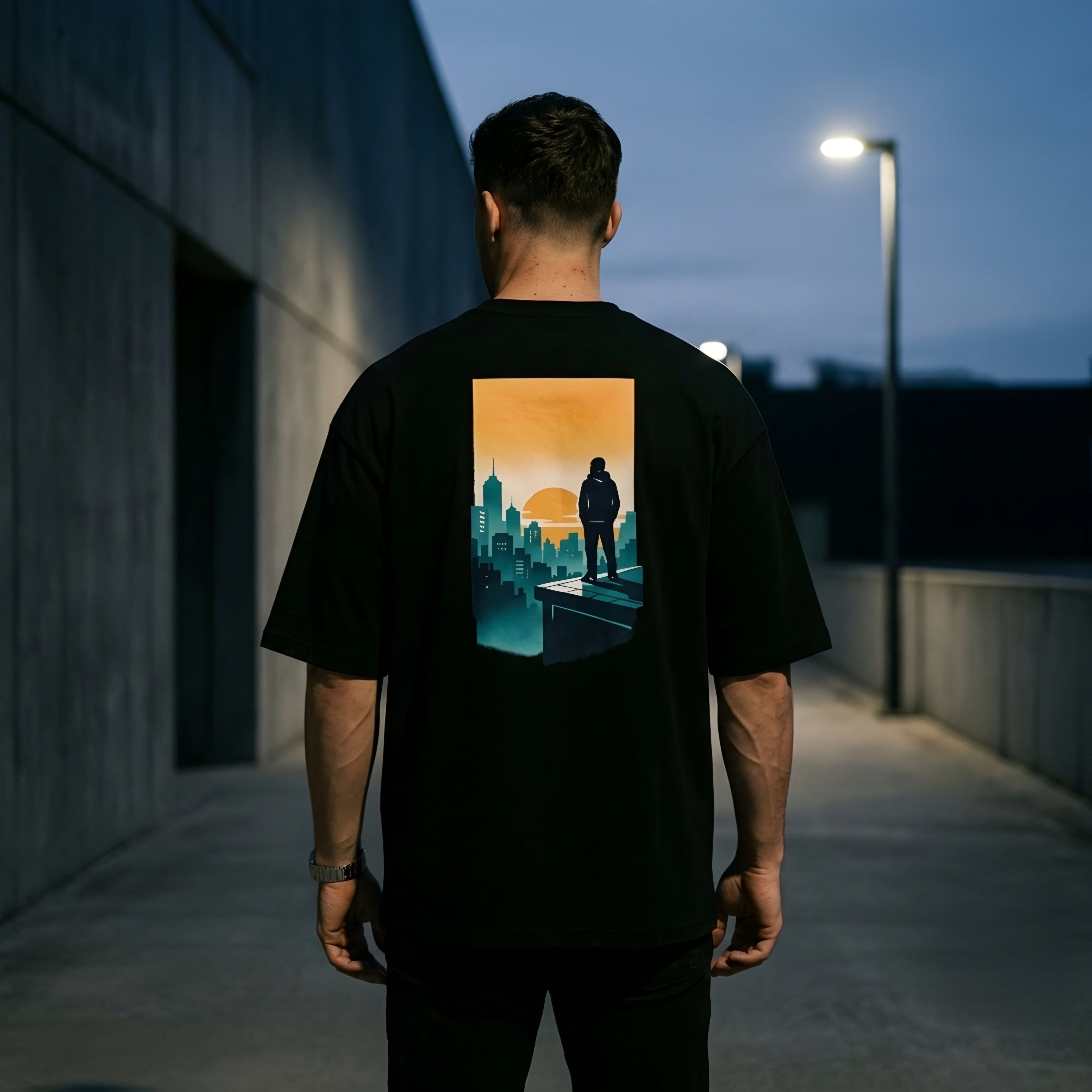 Still City Oversized Tee – Velura Prime Studio